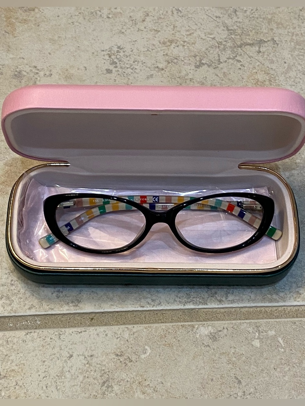 Kate Spade Hester Cat Eye Readers Glasses w Hard Case 2.50